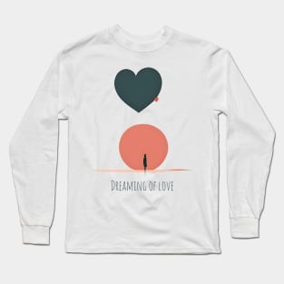 [AI Art] Dreaming of love, Minimal Art Style Long Sleeve T-Shirt